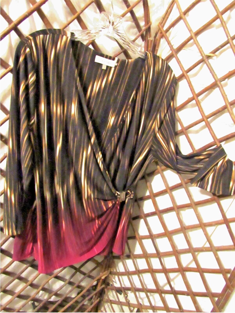 Calvin Klein tunic style ombré crossover top size XL